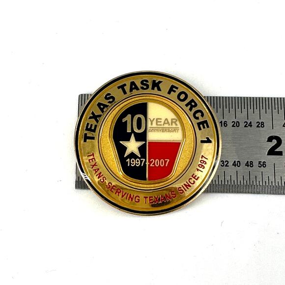 Texas Task Force 1 10 Year Anniversary 1997–2007 Challenge Coin Disaster City - Picture 3 of 5